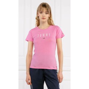 Tommy Jeans dámské růžové triko - S (TOU)
